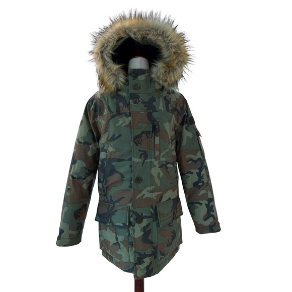 Jcrew Nordic Down Parka Thinsulate Sherpa Lined Good Faux Fur Hood Trim Men's XS